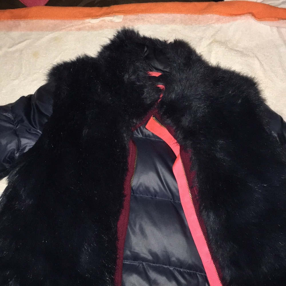 Puff-faux fur jacket